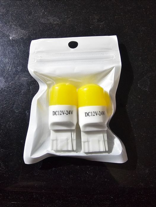 Авто Лампы желтые Led керамика Т20 DC 12v-24v
