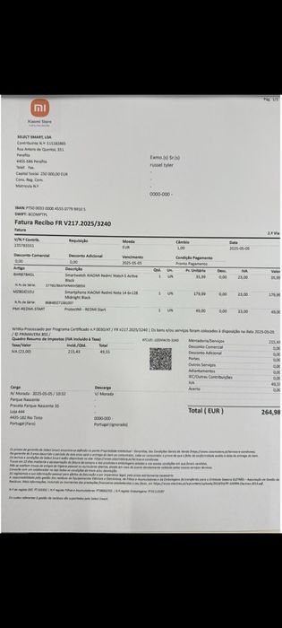 Redmi Note 14(128gb) e Redmi Watch 5 Active
