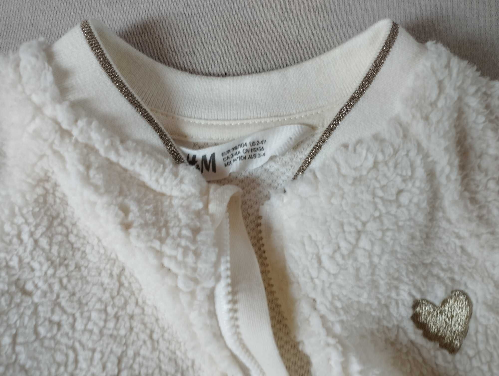 Sweterki ocieplane dla dziewczynki r. 98 H&M, SMYK, RESERVED 4 szt