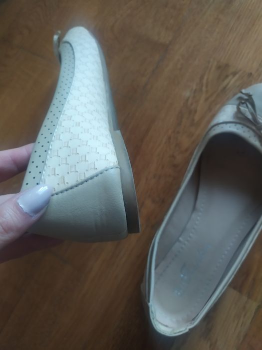 Baleriny beżowe nude 38