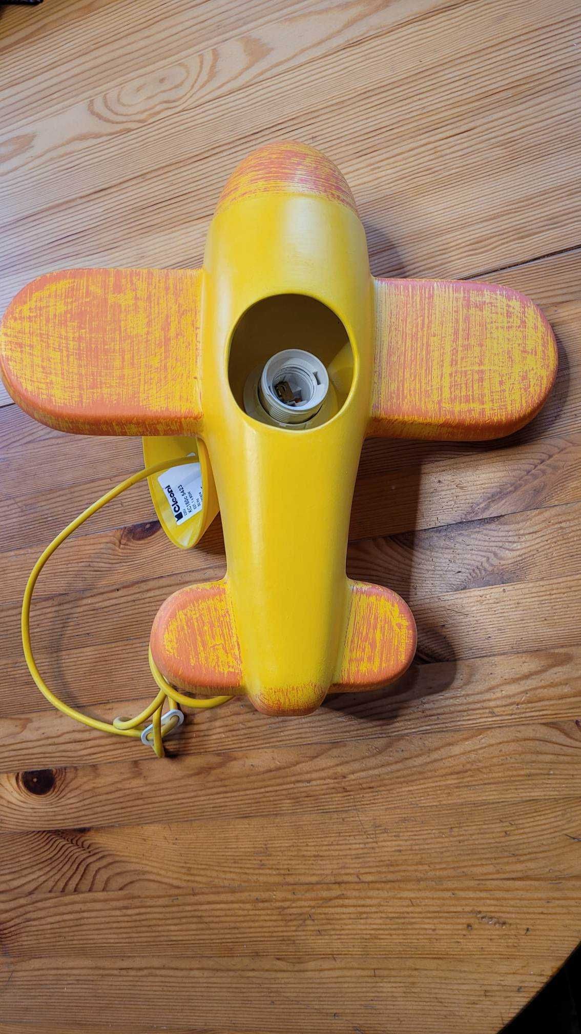 lampa sufit dla dzieci samolot pomaranczowy cleoni
