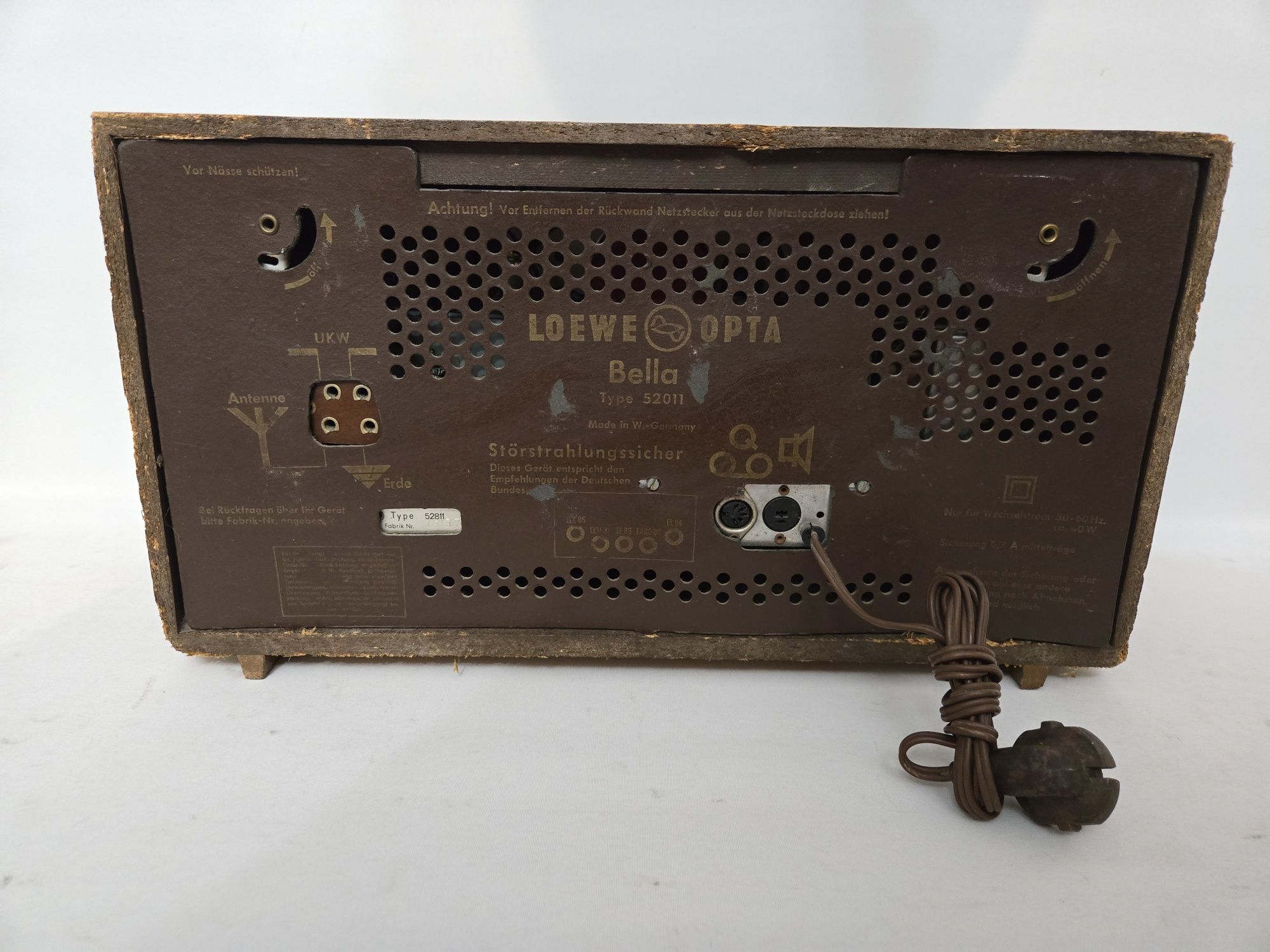 Rádio antigo reparado Loewe-Opta