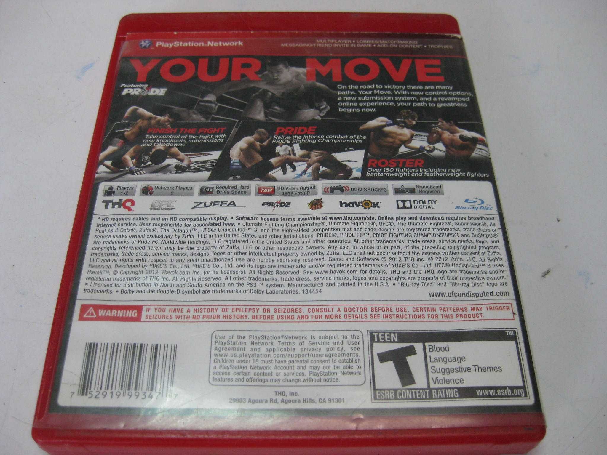 Gra na PS3 PlayStation 3 UFC 3 Undisputed