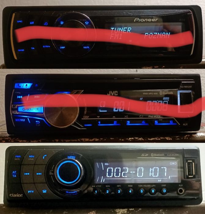 Radio samochodowe bluetooth Pioneer Kenwood Alpine