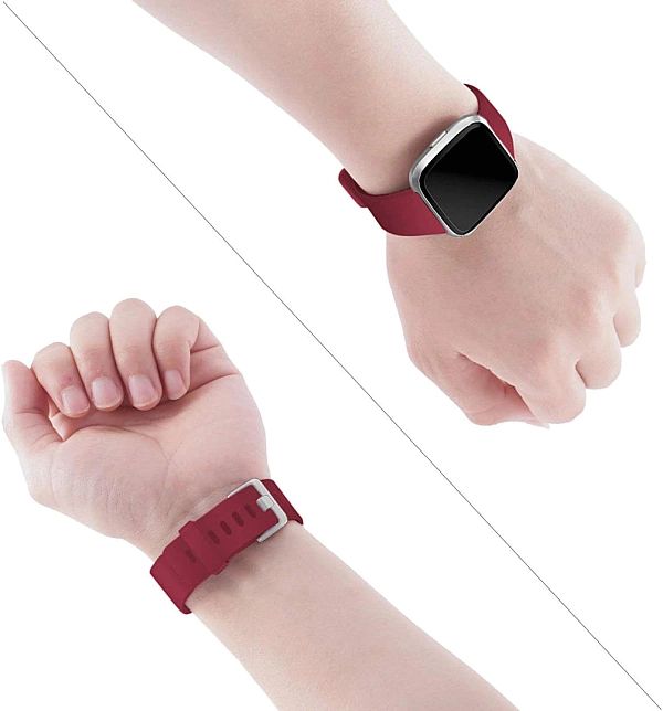 Opaska / Pasek Braders do Fitbit Versa / Versa 2 / Versa Lite bordowy