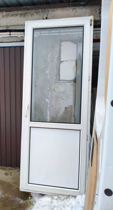 drzwi balkonowe używane 87 x 227 białe