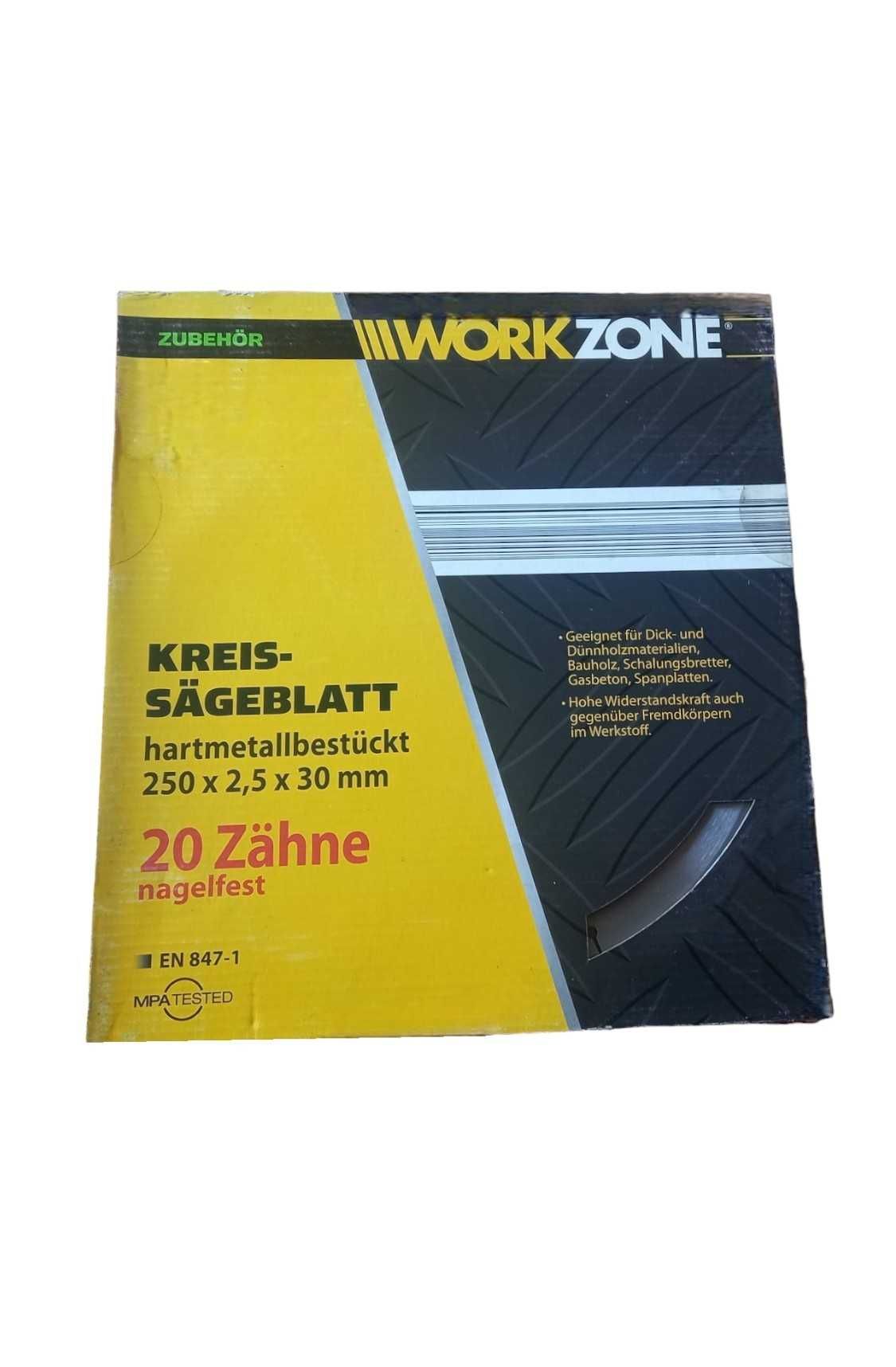 Tarcza tnąca do piły stołowej Workzone 250 x 2,5 x 30 mm 20 Z