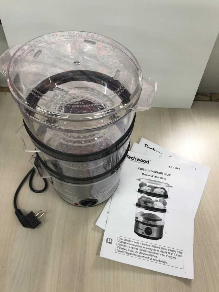 TECHWOOD TCV-364 Parowar 3-poziomowy