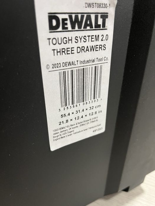 Ящик для інструментів DeWALT TOUGHSYSTEM на 2 та на 3 шухляди