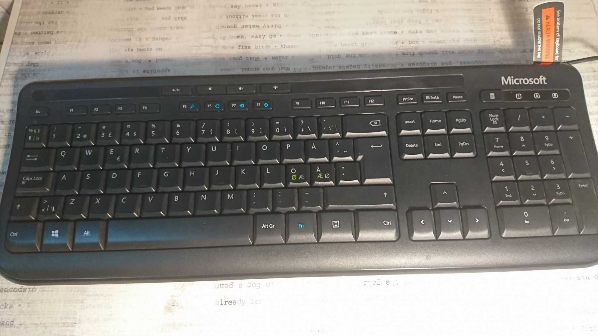 Klawiatura Microsoft Wired Keyboard 600 USB