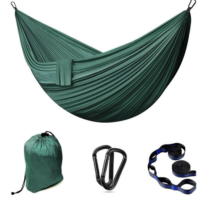 Hamak na zewnątrz Hamaki kempingowe 2 osoby 300 x 200 cm Ultralekki