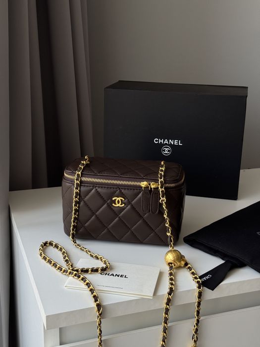 Сумка Chanel Dark Brown шкіра | шоколадна