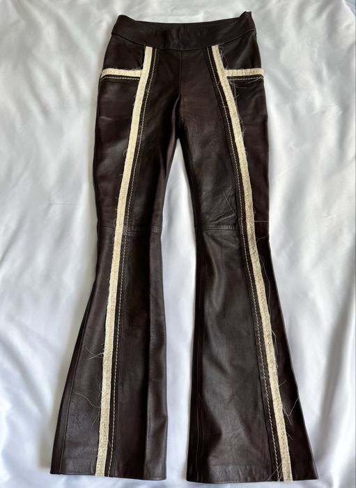 Шкіряні штани кльош Y2K