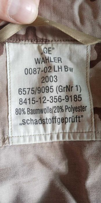 Bluza Pustynna Tropentarn/Desert Flecktarn Armia Niemcy GR.1 S