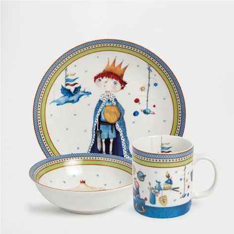 Serviço Criança 3pcs Porcelana - Príncipe