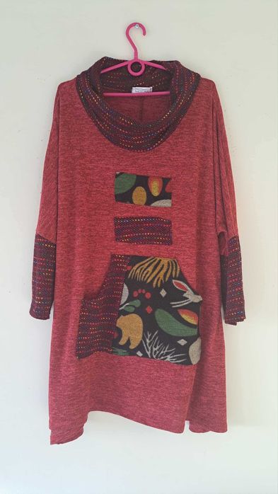 Dzianinowa tunika oversize rozm 50/52/54