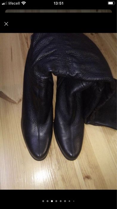 Ботфорты из натуральной кожи.