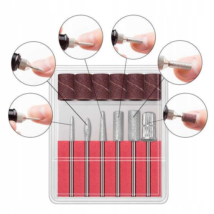 FREZARKA DO PAZNOKCI do manicure pedicure + zestaw frezów l