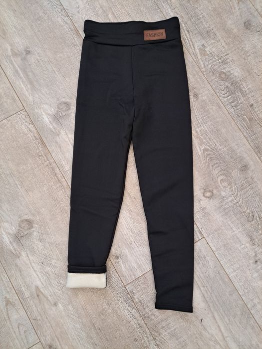 Getry ocieplane damskie/ dziewczęce - czarne - rozm XS/S