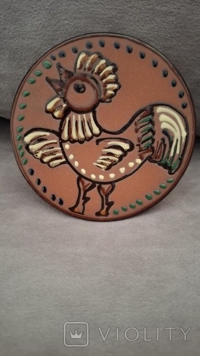 Маленька настінна тарілка ЛКСФ "Півник"