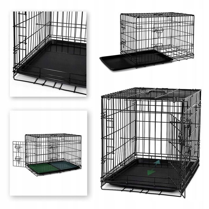 Klatka metal transportowa dla psa 49 x 76 x 56 cm ze ścianką