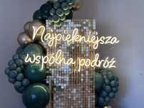 Najpiękniejsza wspólna podróż napis led na wesele ledon neon