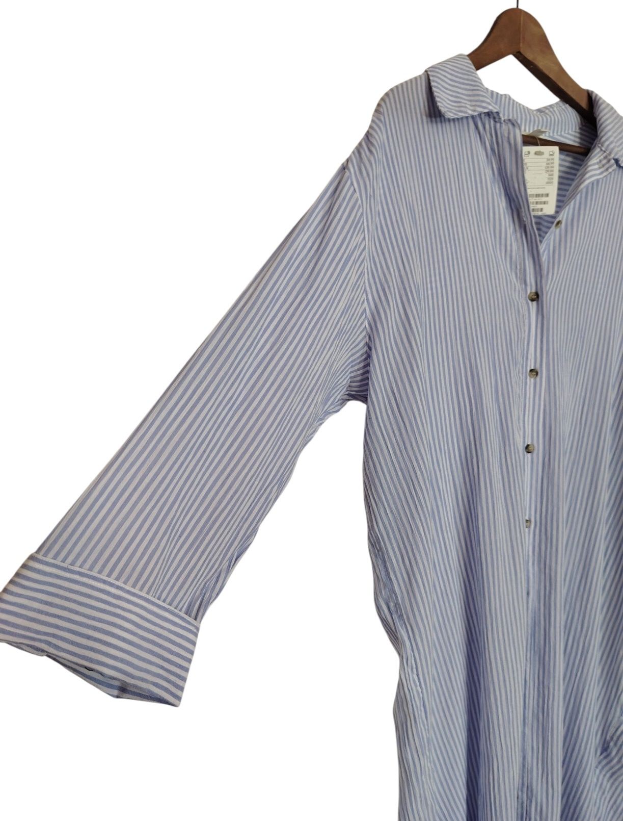 H&M świetna nowa długa sukienka koszulowa L/XL 100% bawełna