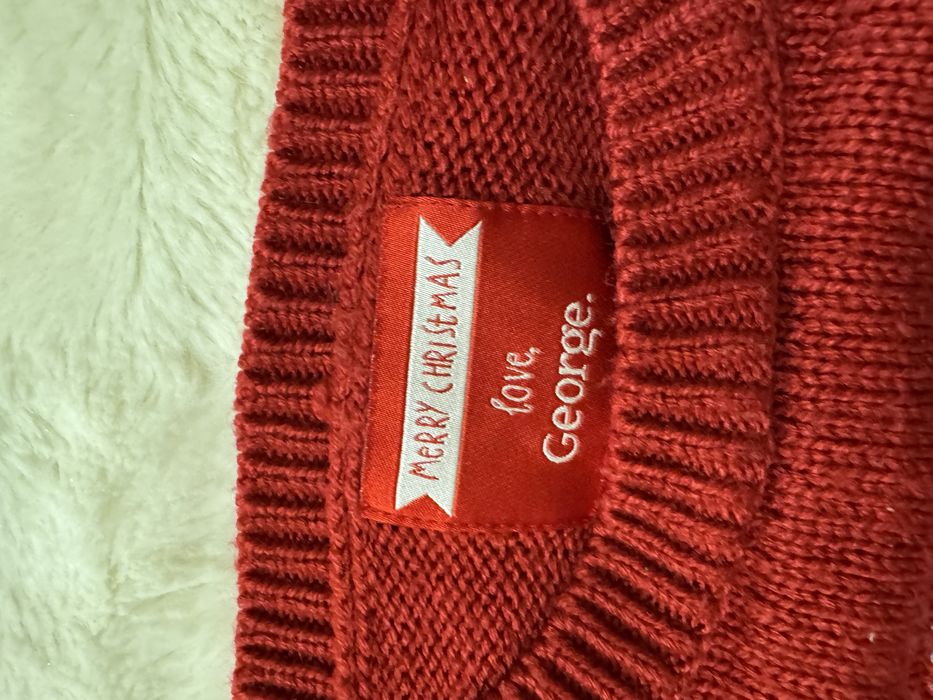 Светр george новорічний червоний