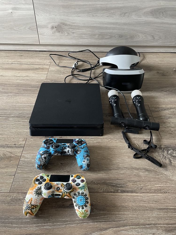 Продам Sony Playstation4 slim 1тб+vr+руль