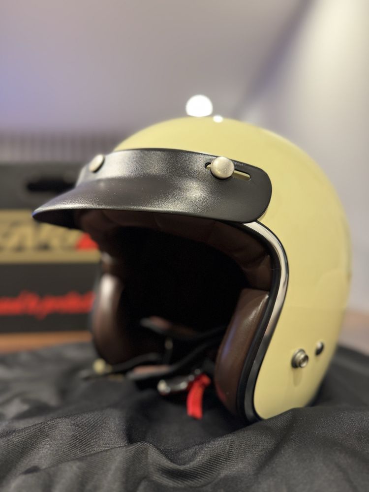 VENDO - Capacete aberto vintage (bege)