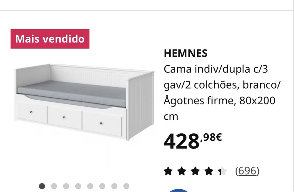 Vendo cama ikea 80/200