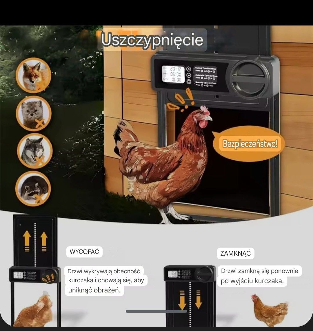 Automatyczne drzwi do kurnika