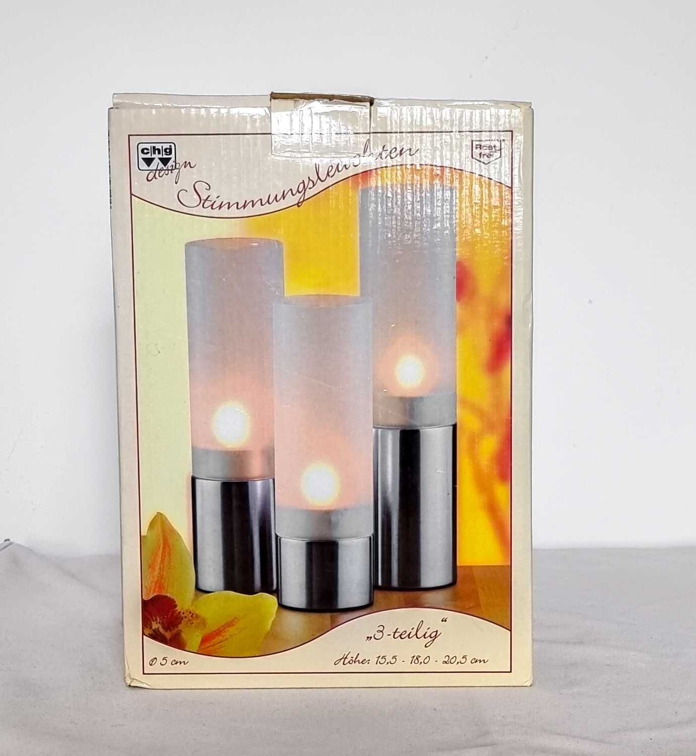Eleganckie świeczniki 3 sztuki tealight zestaw CHG Design