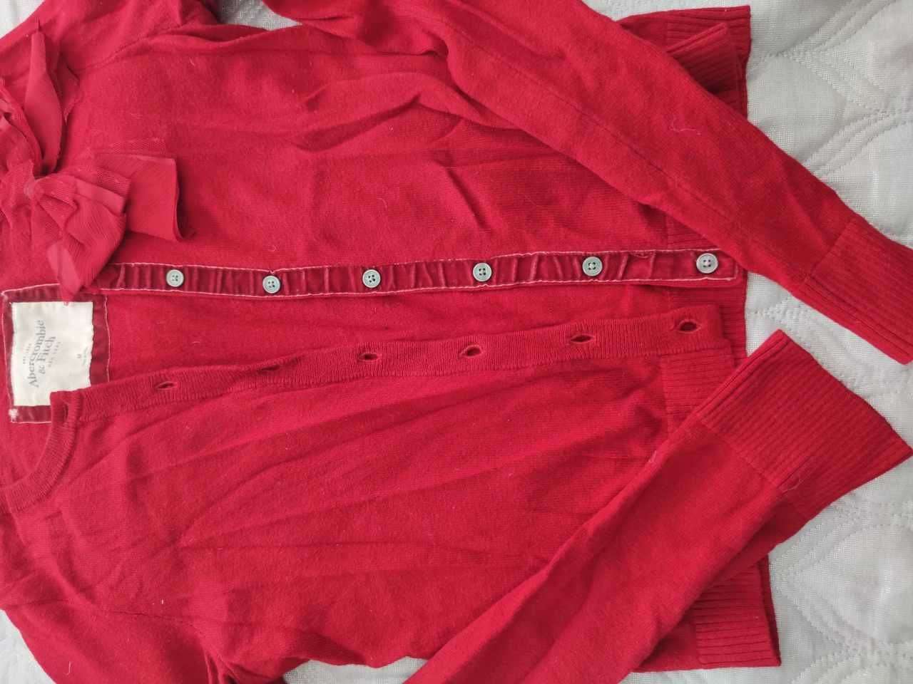 Sweter czerwony Abercrombie&Fitch, M