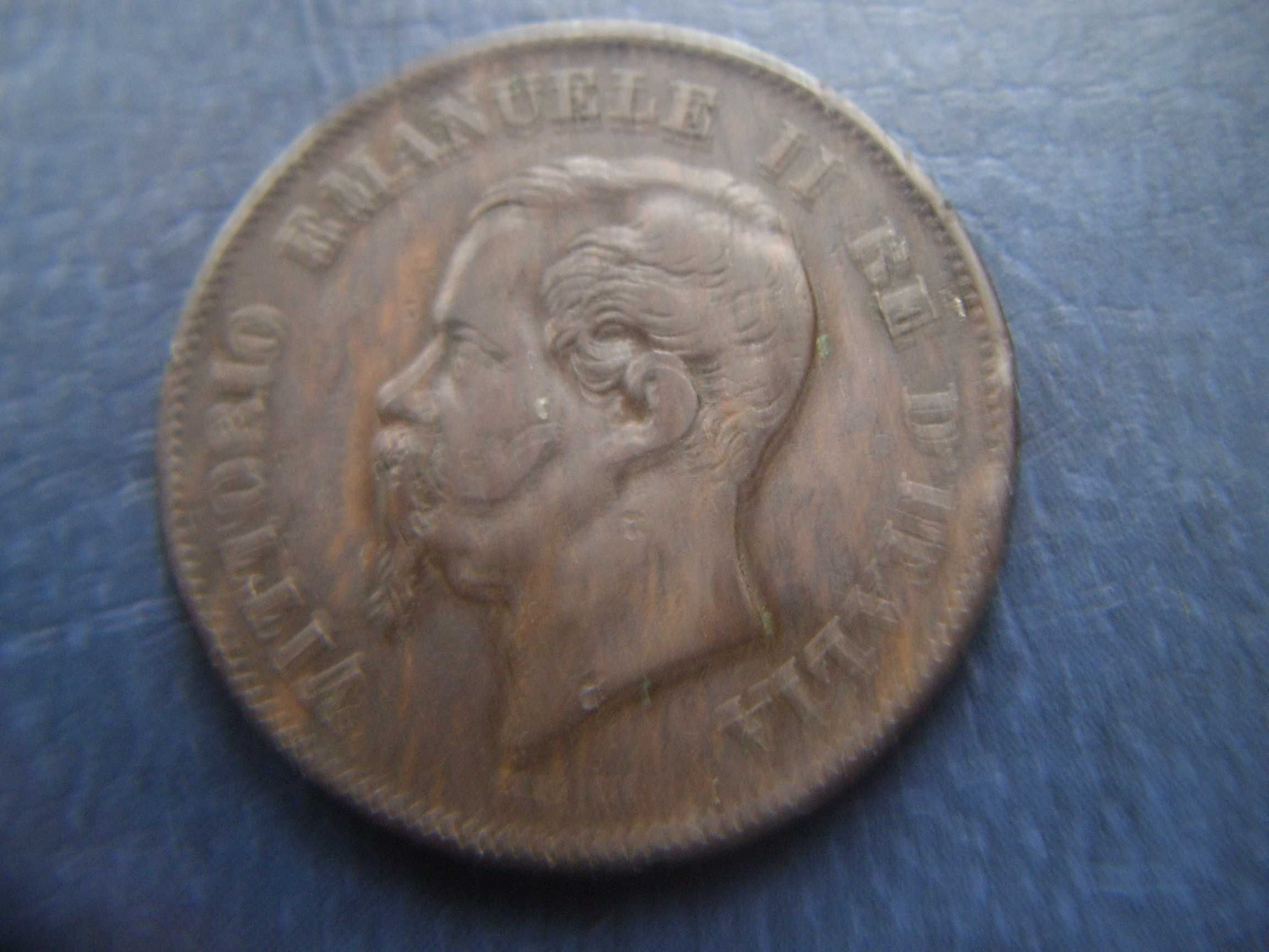 Stare monety 5 centesimi 1862 Włochy