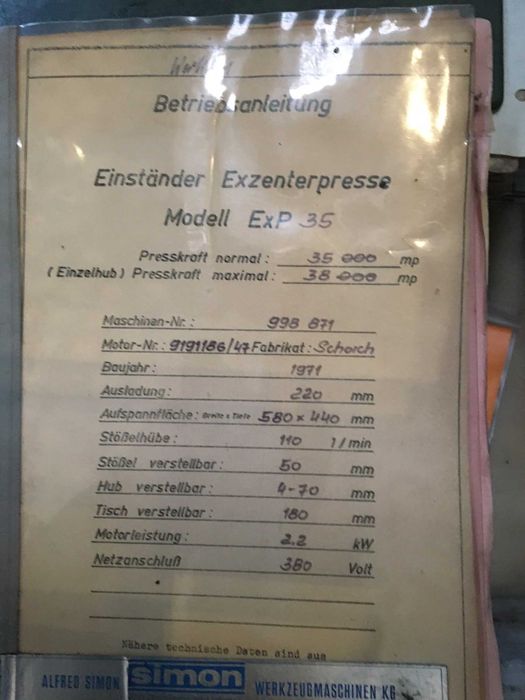 Wtryskarka Maszyna Odlewnicza Simon