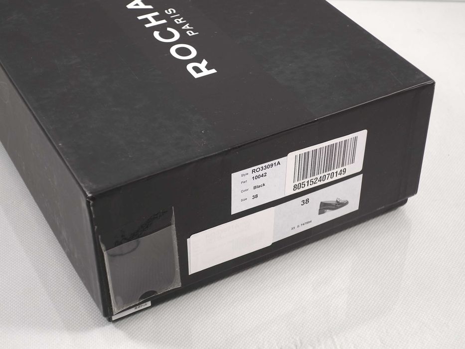 Rochas Rocha Paris Nowe Mokasyny Na Obcasie Buty Damskie Skórzane  38