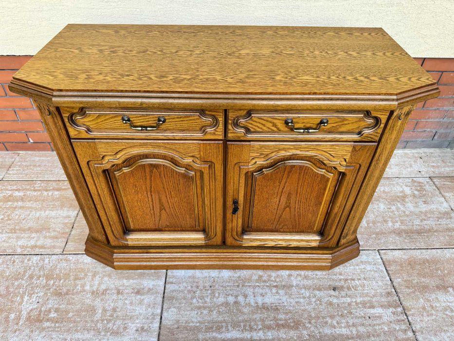 Komoda dębowa stylowa szafka bieliźniarka witryna kredens regał szafa