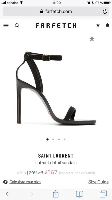 Sandálias Saint Laurent novas