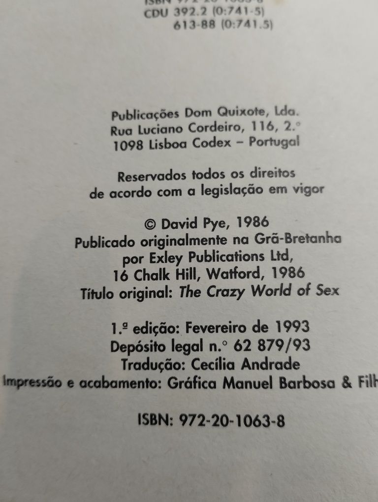 Livro "O Mundo Louco do Sexo"
