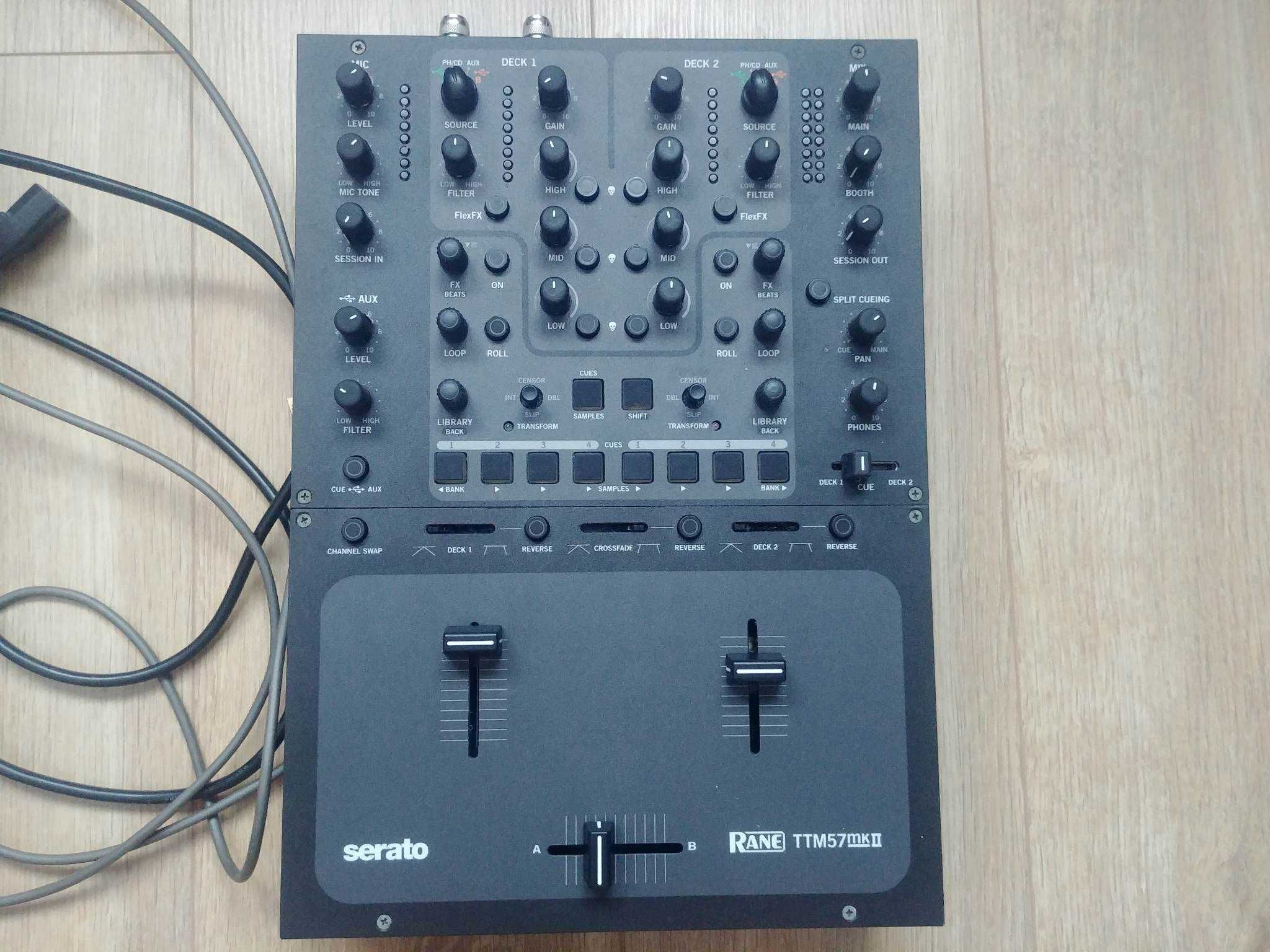 2 Gramofony Technics SL-1210M5G i mikser Rane TTM57 mk II