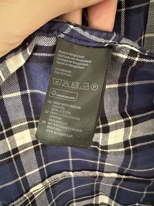 Koszula z kratę H&M 38