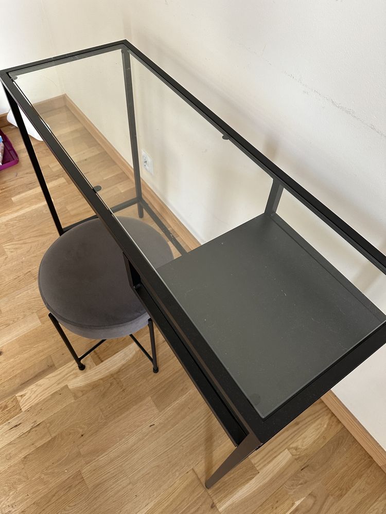 VITTSJÖ stolik na laptop toaletka biurko ze stołkiem 100x36