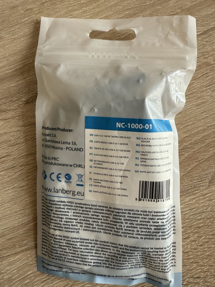 Nowy adapter HDMI do VGA Lanberg 0.15 m – fabrycznie zapakowany