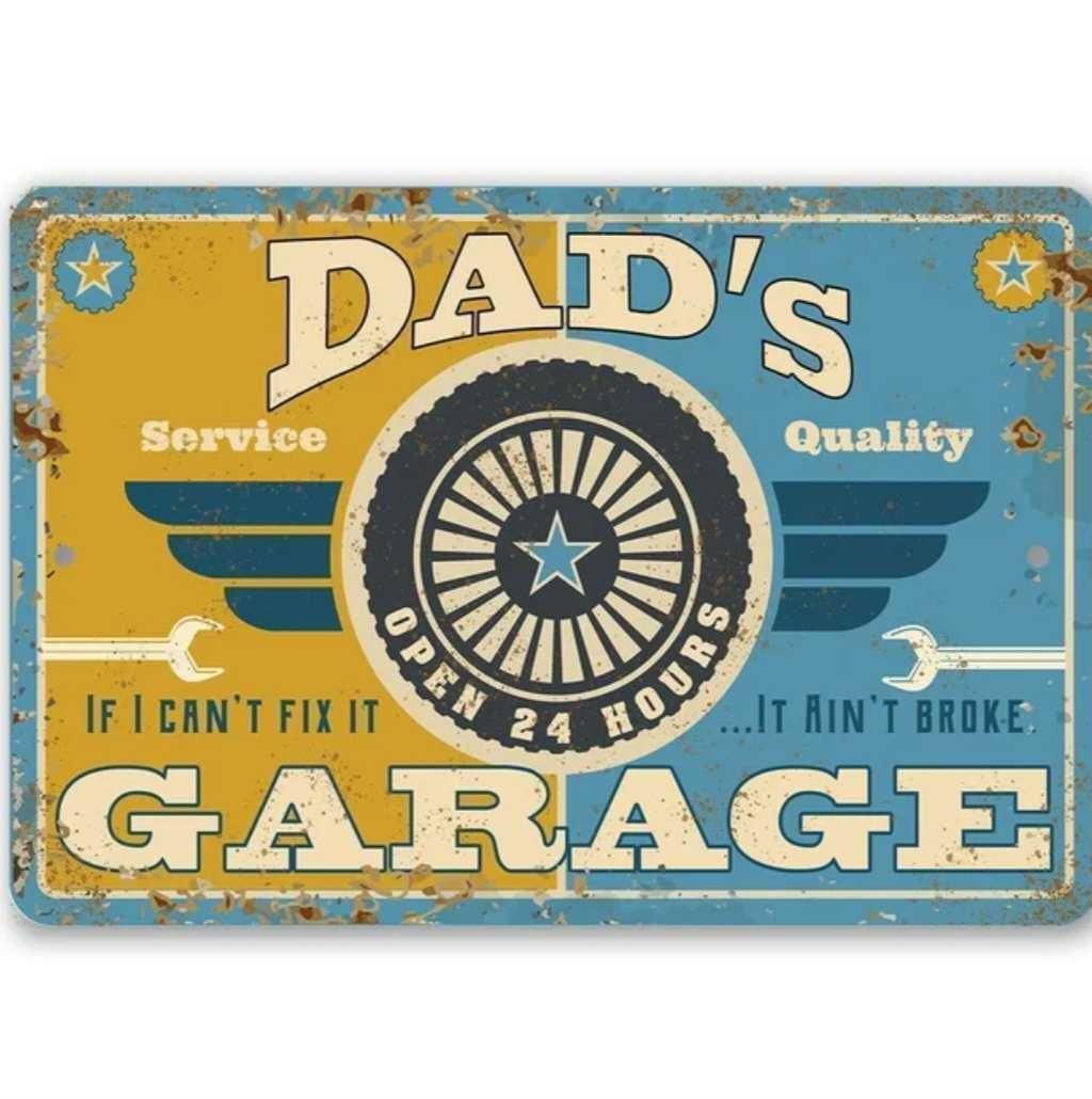 Tabliczka informacyjna, tablica DAD'S GARAGE 40x30 cm, dekoracja