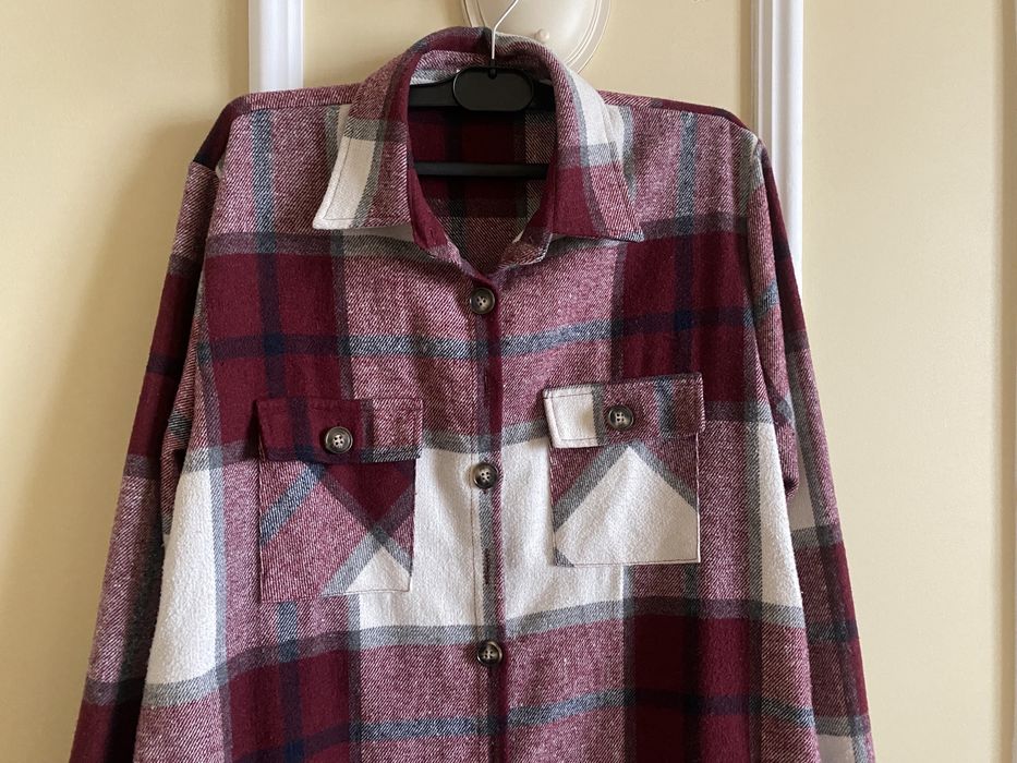 Бордова кашемірова сукня-сорочка