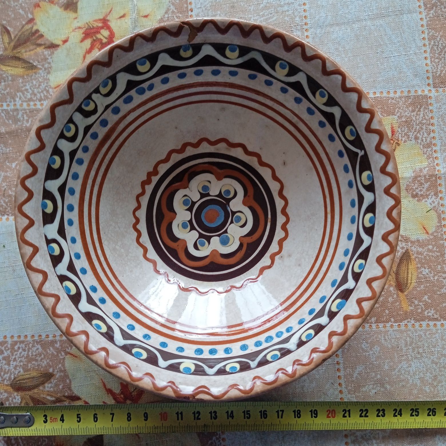 Миска,велика, Васильківська майоліка,СРСР.
