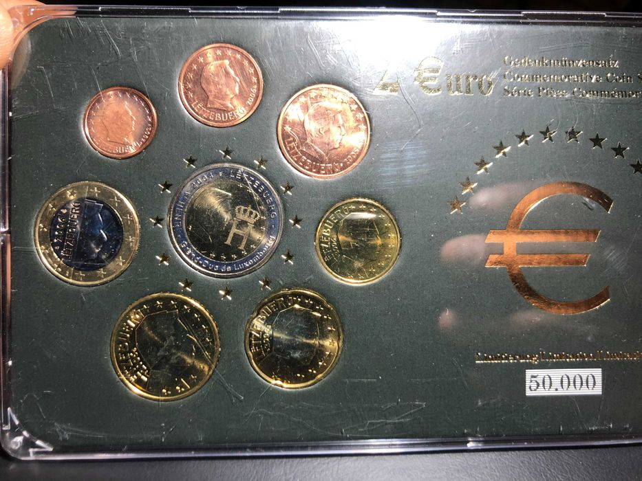 Set Anual Luxemburgo Vários UNC Estojo - Inclui 2€ Monograma GrãoDuque
