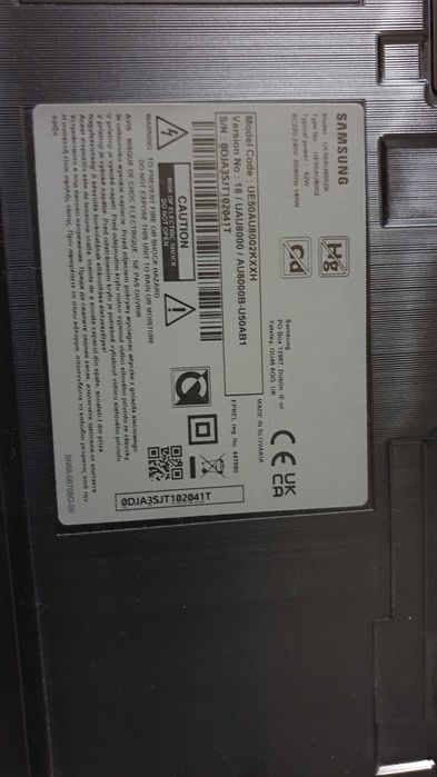 4K UHD 50дюймов Samsung UE50AU8002 Crystal SmartTV