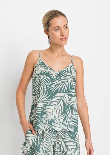 B.P.C top wzorzysty letni w liście r.44